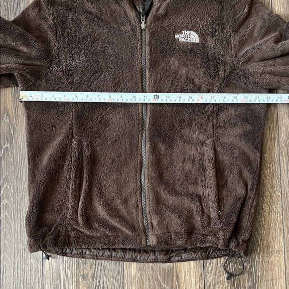 The North Face Brown Fuzzy Fleece Zip Up Jacket Womens Size Large - Picture 13 of 15